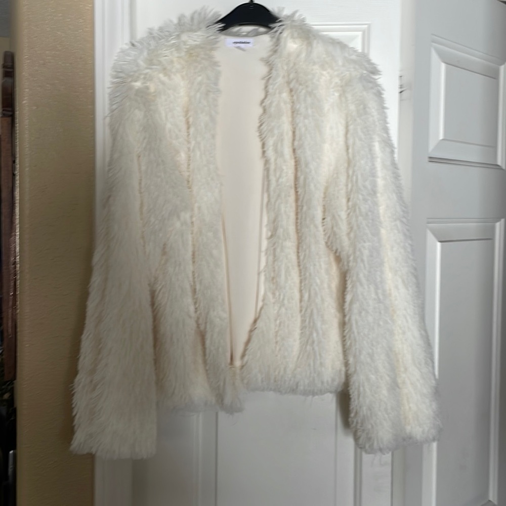 Great faux fur eyelash jacket
